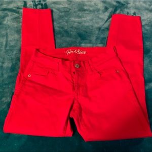 Red Old Navy Rockstar Skinny Jeans